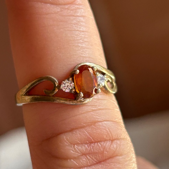 Energy Muse Orange Kyanite Ring Women Crystal - Picture 2 of 6